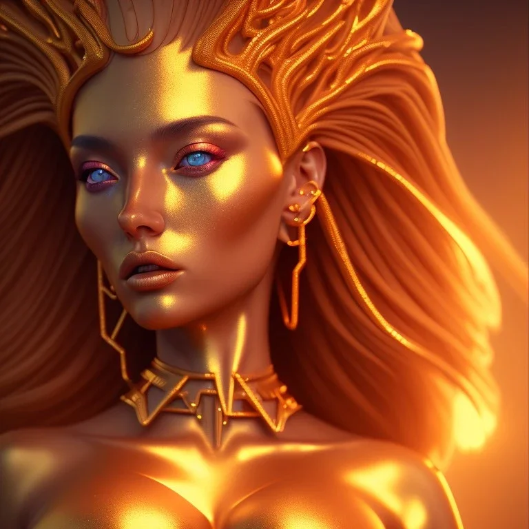 hot goddess, by Mahmoud Sai, Cartographic, Golden Hour, Closeup-View, 16k, Lumen Global Illumination, Diffraction Grading ,beautiful ,