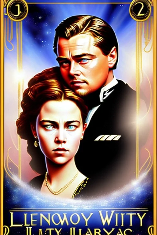 Leonardo dicaprio in titanic and Kate winslate in titanic, big ship Titanic movie poster