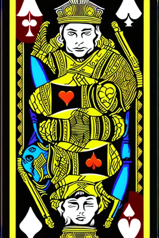 Colorful playing card