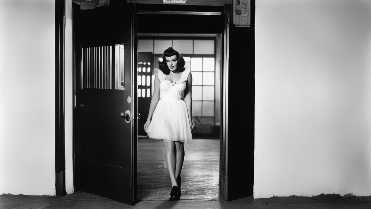 [fun photo by Russ Meyer] the condom factory. The factory door opens and a woman dressed in a sexy outfit of Dorothy from the wizard of Oz begins slowly walking to the gate. open box of condoms on your bedside table