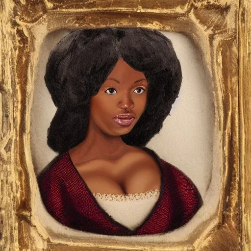 Portrait of sexy medieval black woman