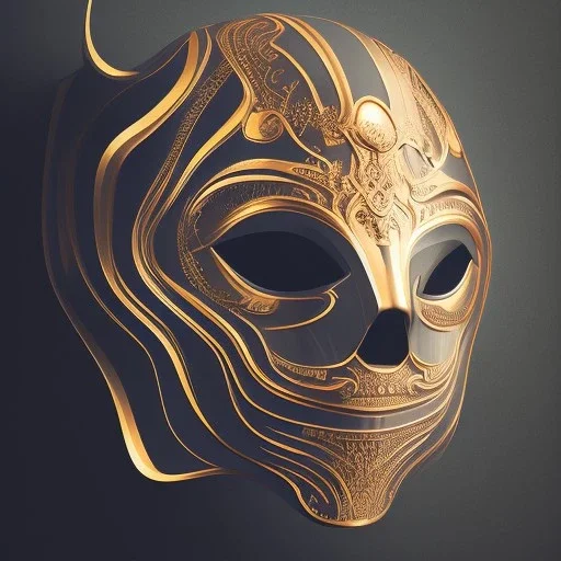 Mystery iconic mask, nike logo pattern, dramatique, art background, dramatic lighting, volumetric lighting, hyperrealisme, 8k, high quality, lot of details, fit within portrait