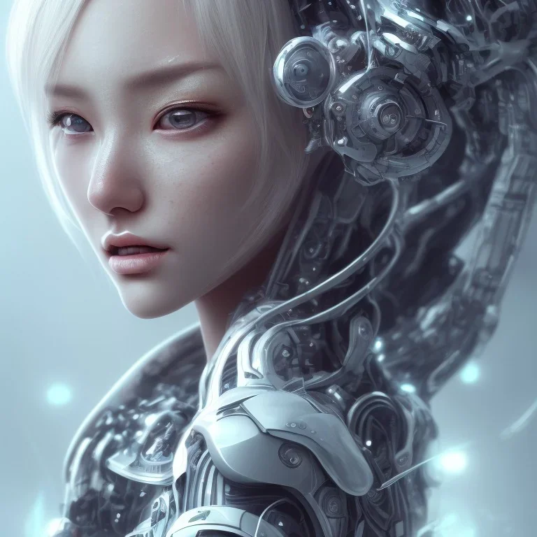 portrait,perfect face hitomi tanaka, robot,realistic, intriacte detail, sci-fi fantasy style, volumetric lighting, particales,highly detailed,cinamatic, deep colours,8k