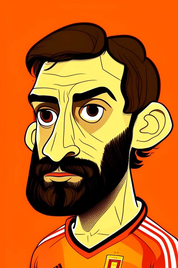 Nuno Mendes Portuguese football player , cartoon 2d