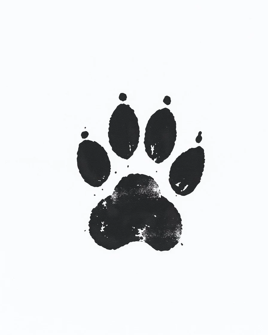 ink dog paw print