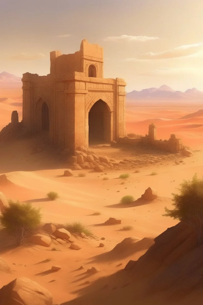 Ancient desert ,ruins