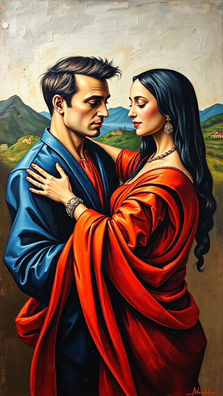Monalisa tangoing whit vangok greate painter