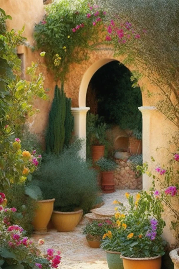 A tiny secret Mediterranean garden