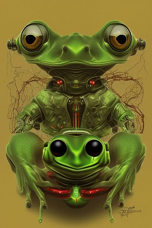 frog brain cyborg, matrix style