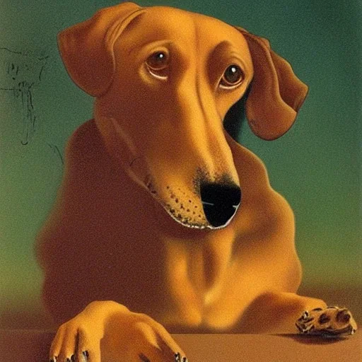 Portrait of a dog by Dali