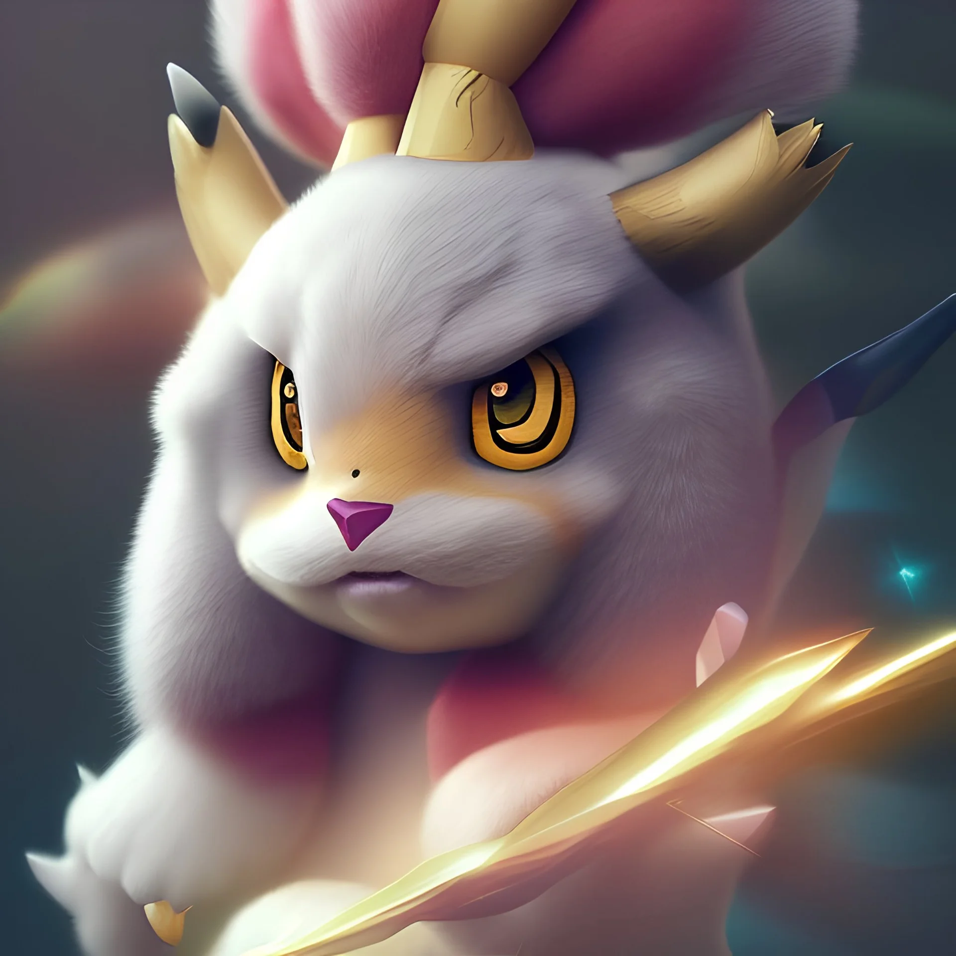 Mysterious Pokémon,Ambiance dramatique, hyperrealisme, 8k, high quality, great details, within portrait