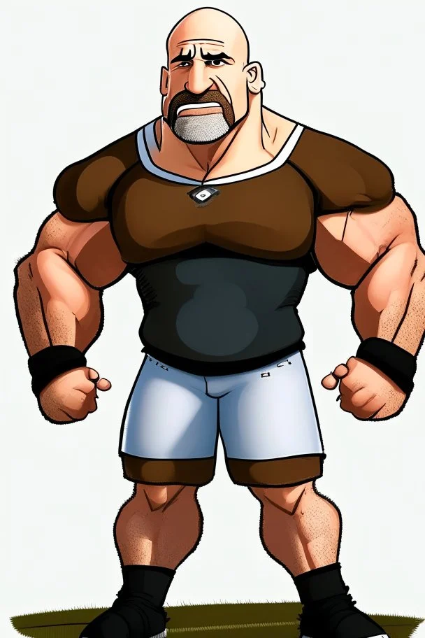 Bill Goldberg American football player ,cartoon 2d