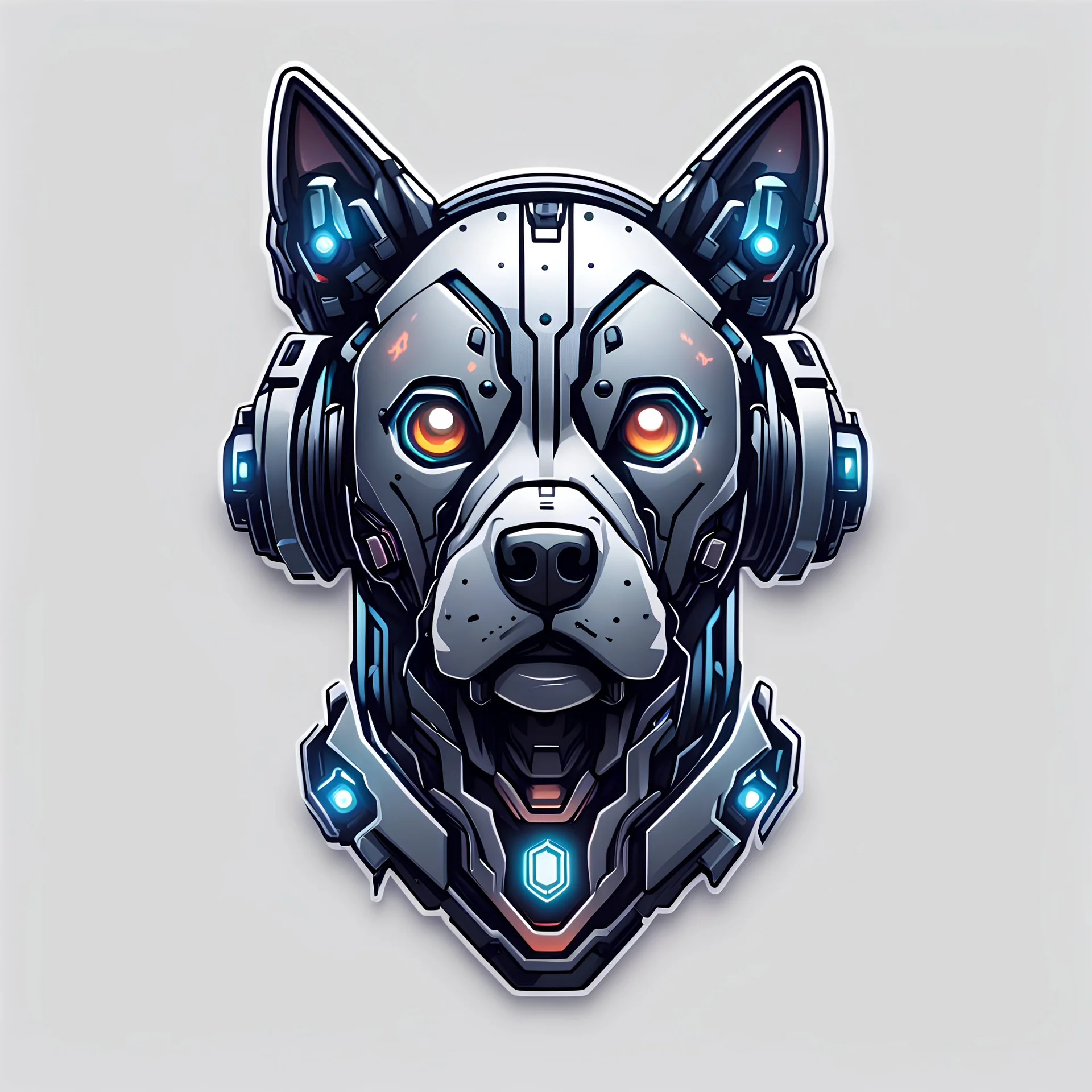 a logothat looks like the cyborg dog