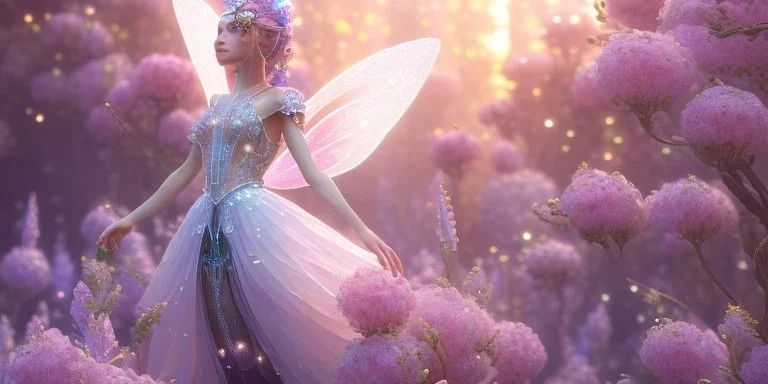 crystal subtle flower in a galactic ambiance beautiful fairy, transparent, delicate colors, in the foreground, full of details, smooth，soft light atmosphere, light effect，vaporwave colorful, concept art, smooth, extremely sharp detail, finely tuned detail, ultra high definition, 8 k, unreal engine 5, ultra sharp focus