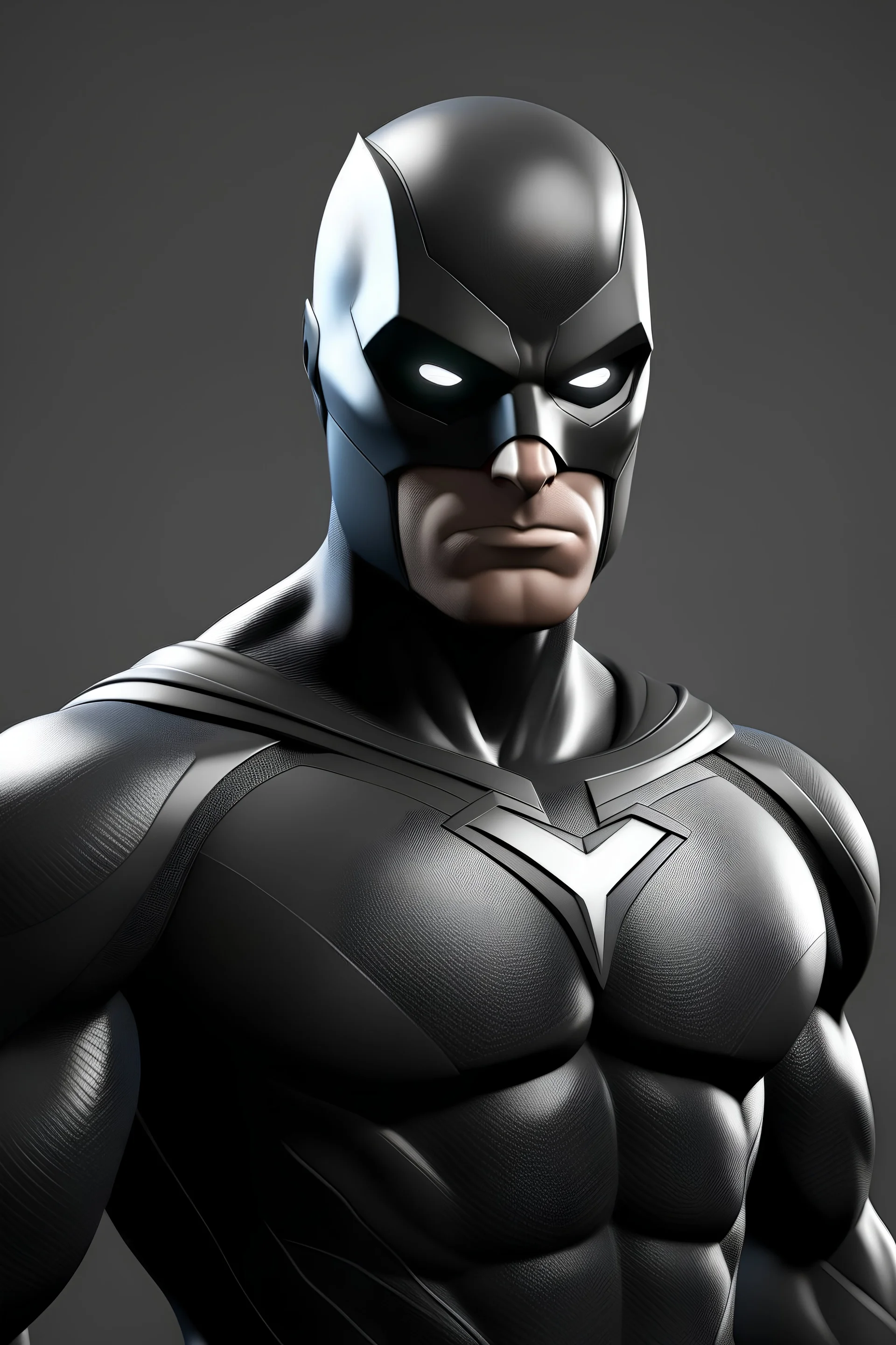 Light black super hero without mask