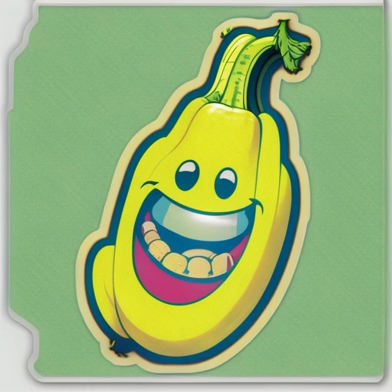 One happy banana sticker