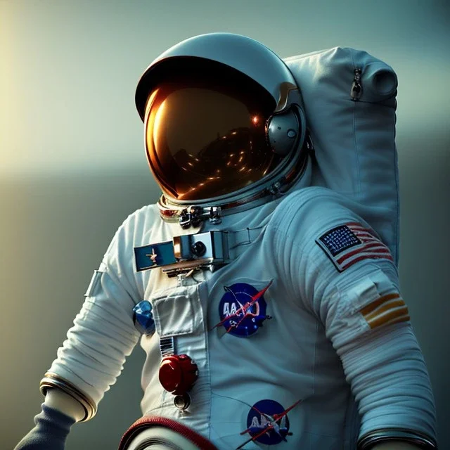 an astronaut in space, highly detailed, 3d render