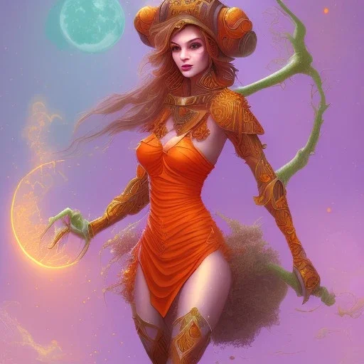 a young orange earth witch