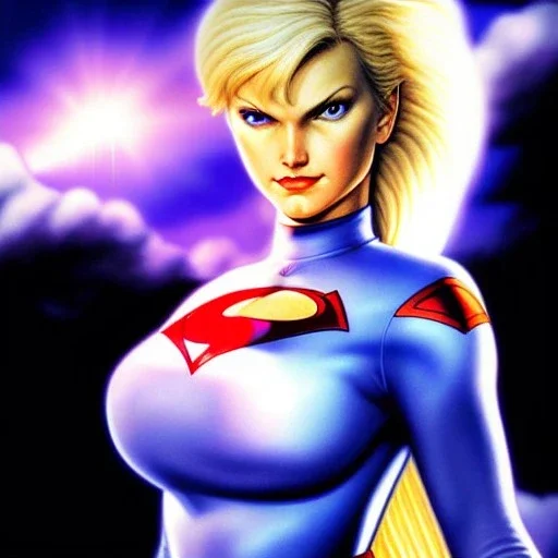 ultra detailed fullbody DRAWING of PowerGirl , extremely detailed digital painting, intrincate, intense stare, extremely detailed face,crystal clear Big Glowing eyes, mystical colors , perfectly centered image, perfect composition, rim light,extremely sharp detail, finely tuned detail, beautiful lighting, 8k, stunning scene, raytracing, anatomically correct, in the style of robert e howard and Ken Kelley and Ohrai Noriyoshi and Simon Bisley and tomzj1