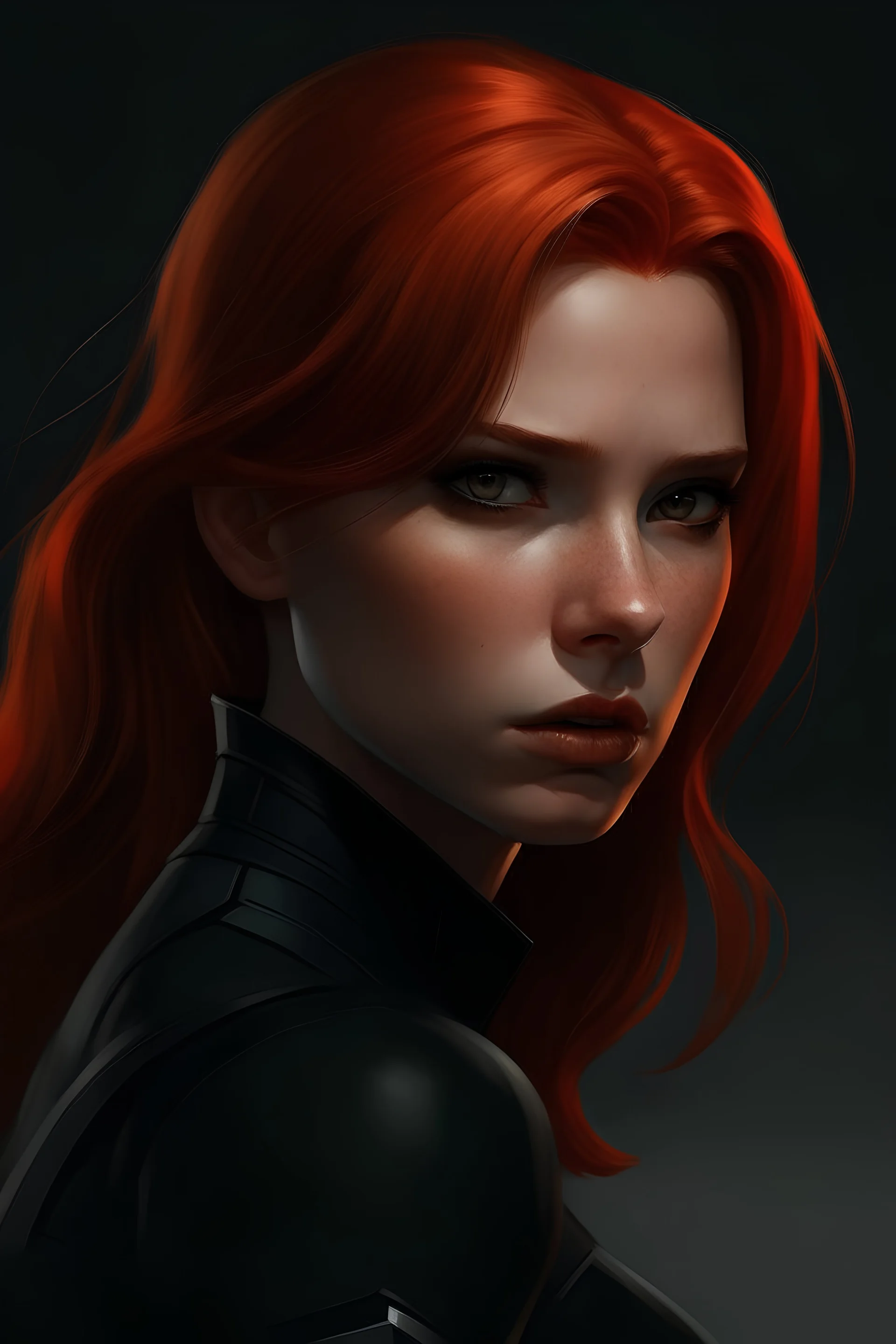 black widow marvel red hair