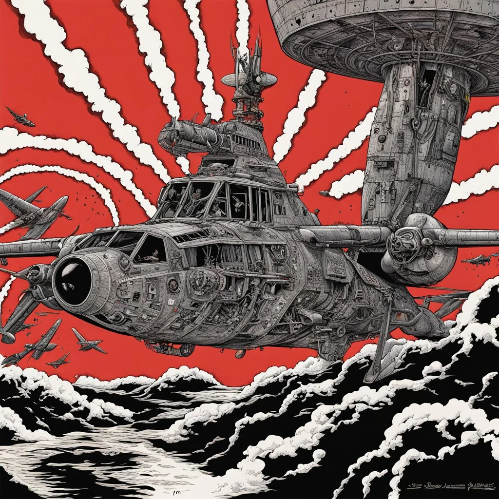 what god wants, the tail gunners dream, surrealism, poster art by Tom Jung, bleeding deep colors, detailed ink illustration, art from beyond.