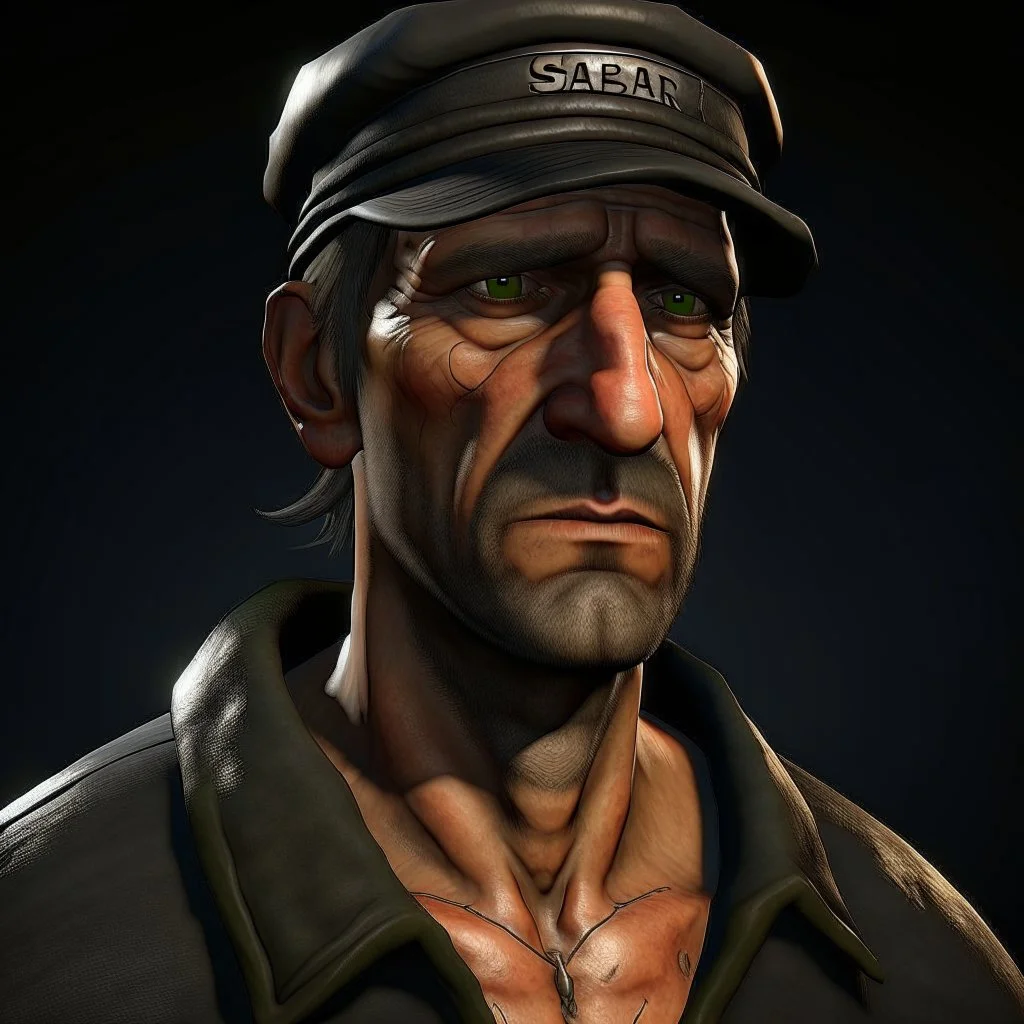 the seafarer trucker Schweddy Tedge grimdark realistic