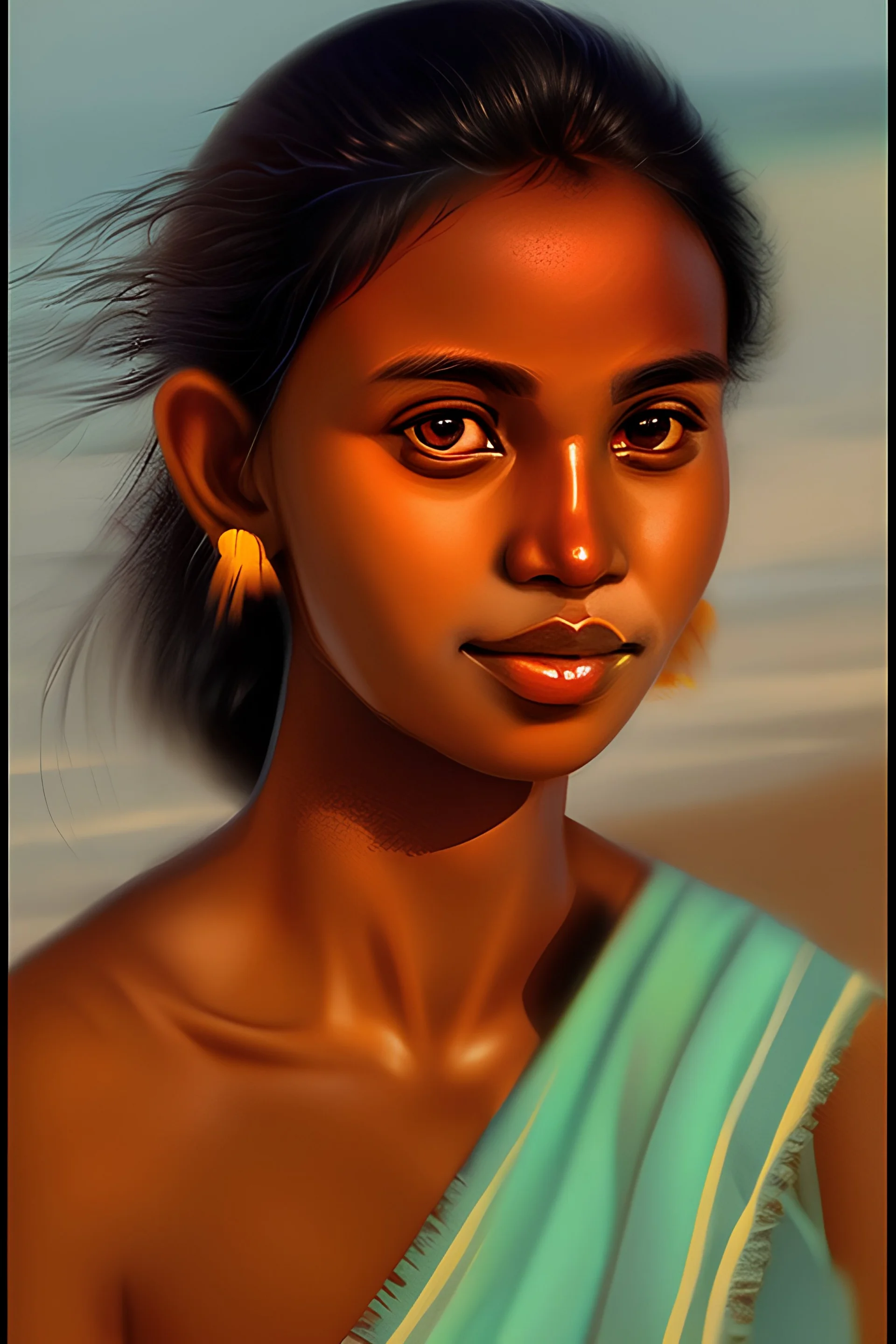 A 1800 Maldivian lady's portrait.