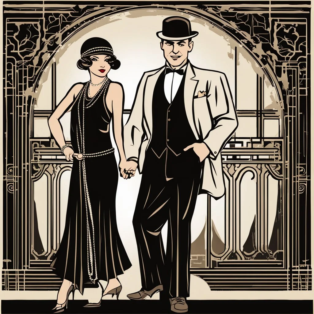 attractive couple from the roaring 20s