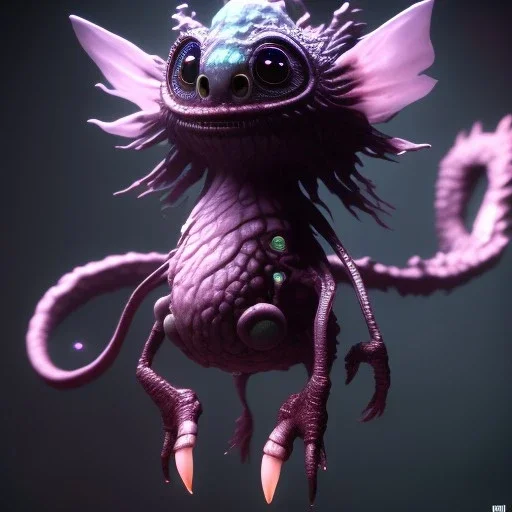 Cute fluid ink creature, big black eyes, unreal engine 5, 8k resolution, photorealistic, ultra detailed, by greg rutowski