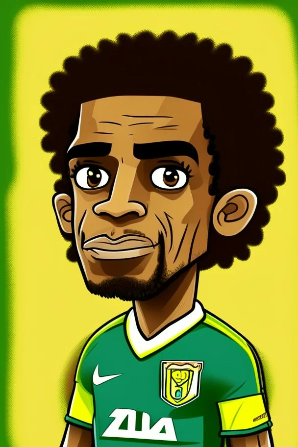 Douglas Louise Brazilian football player cartoon 2d