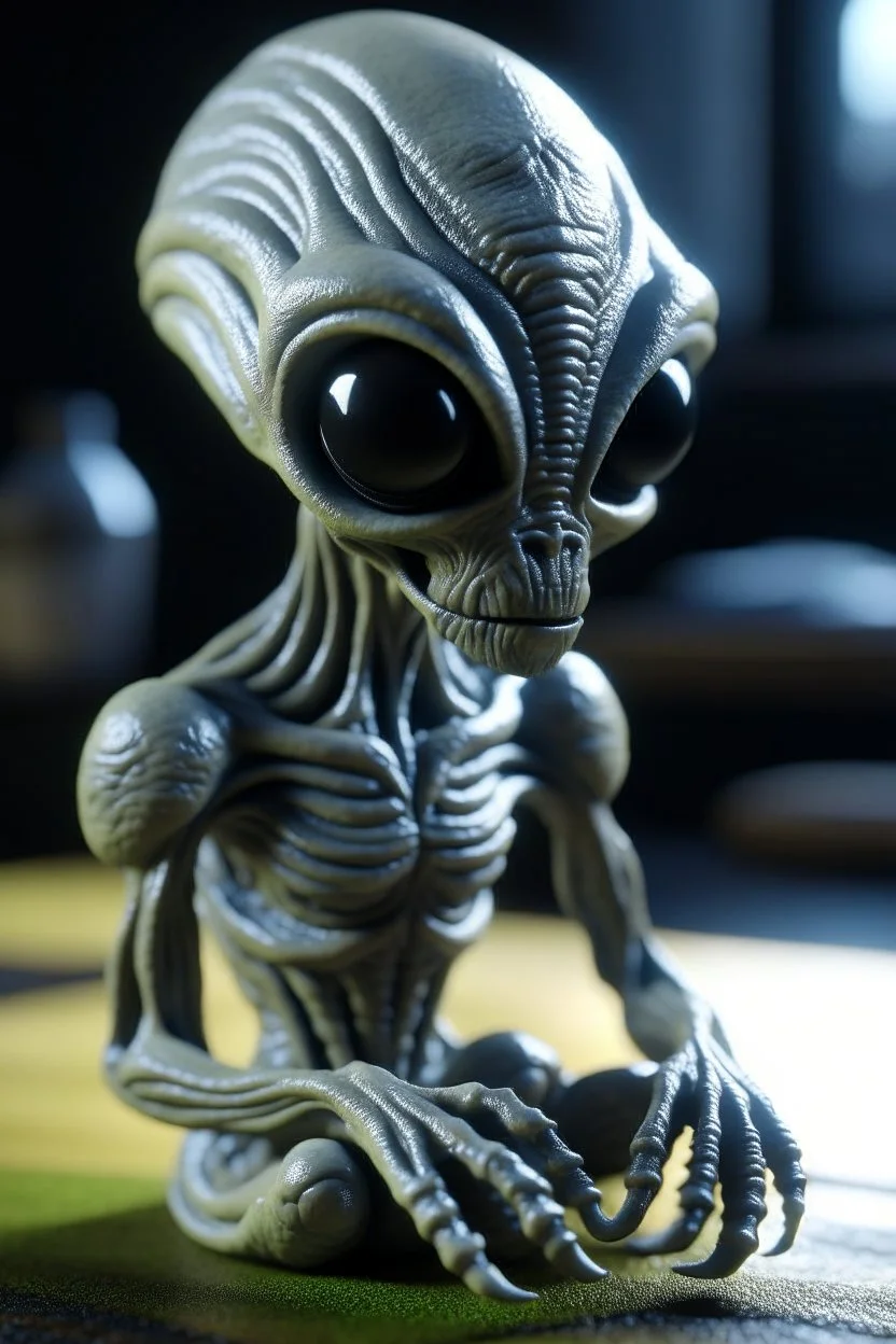 Ceramic alien ,3d 4k octane render, smooth, sharp focus, highly detailed, unreal engine 5,