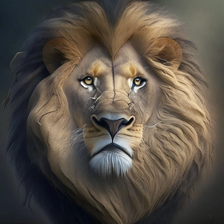 realistic lion heart