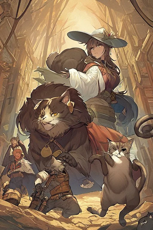 Cat Girl Cowboy, in the wild west