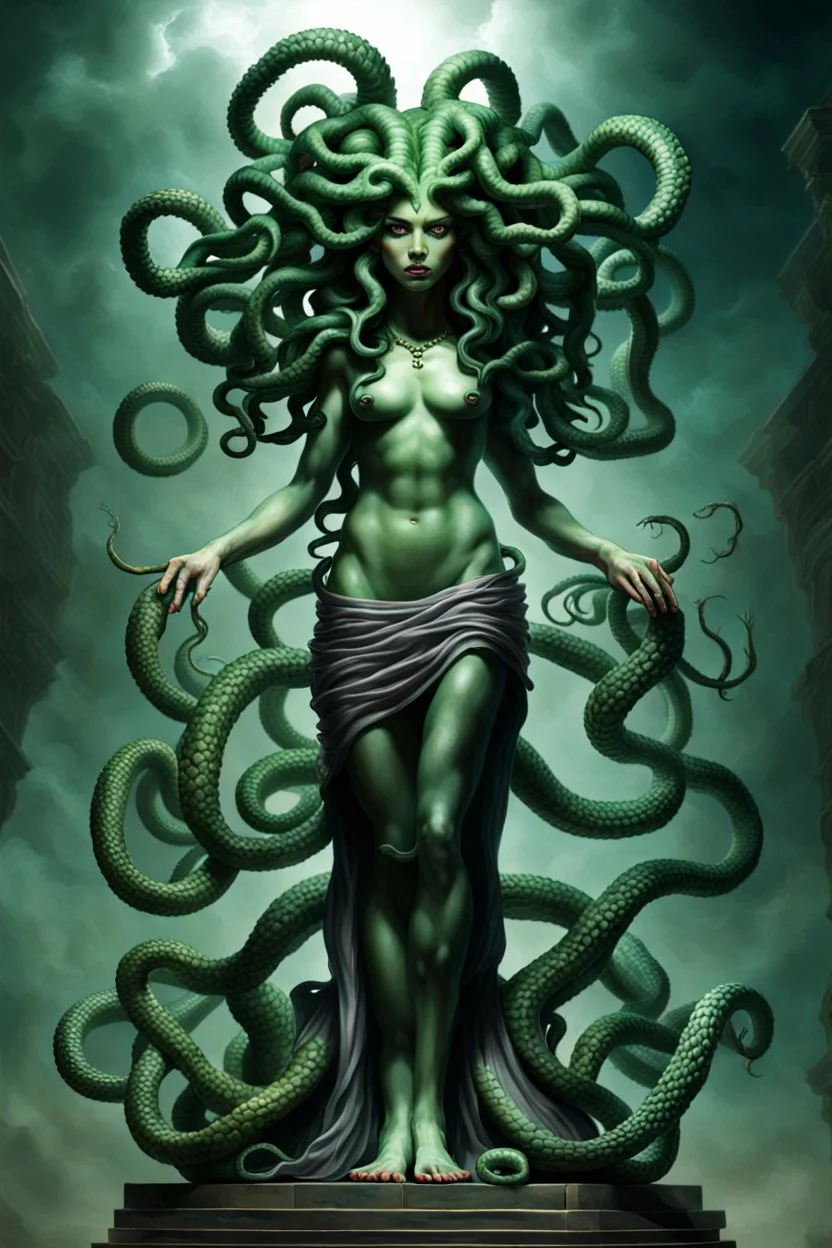 medusa gorgon in full height