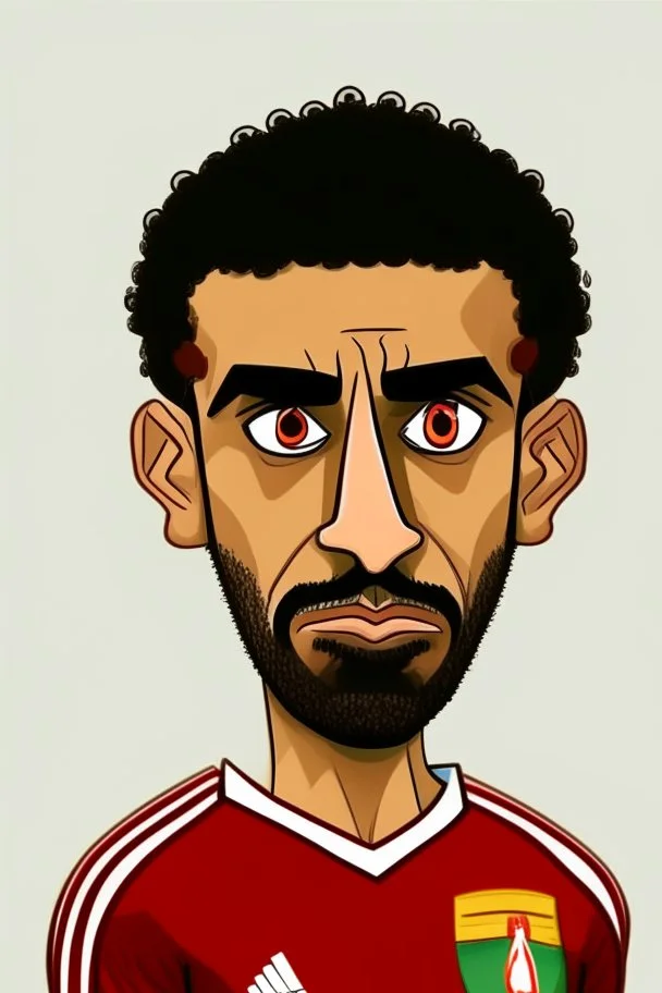 Hussein Al-Shahat Egyptian football playercartoon 2d