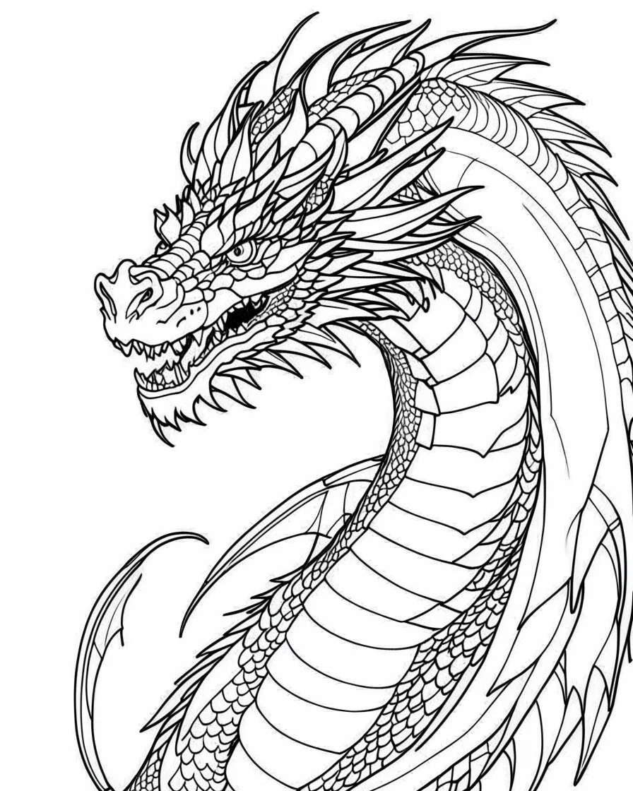 dragon coloring page