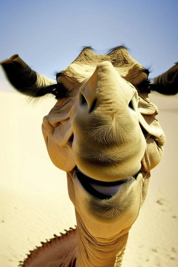 camel with deformed face