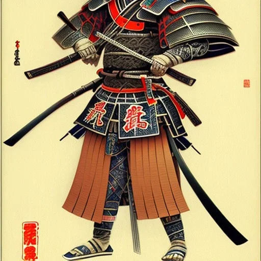 Samurai warrior vintage, Ukiyo-e