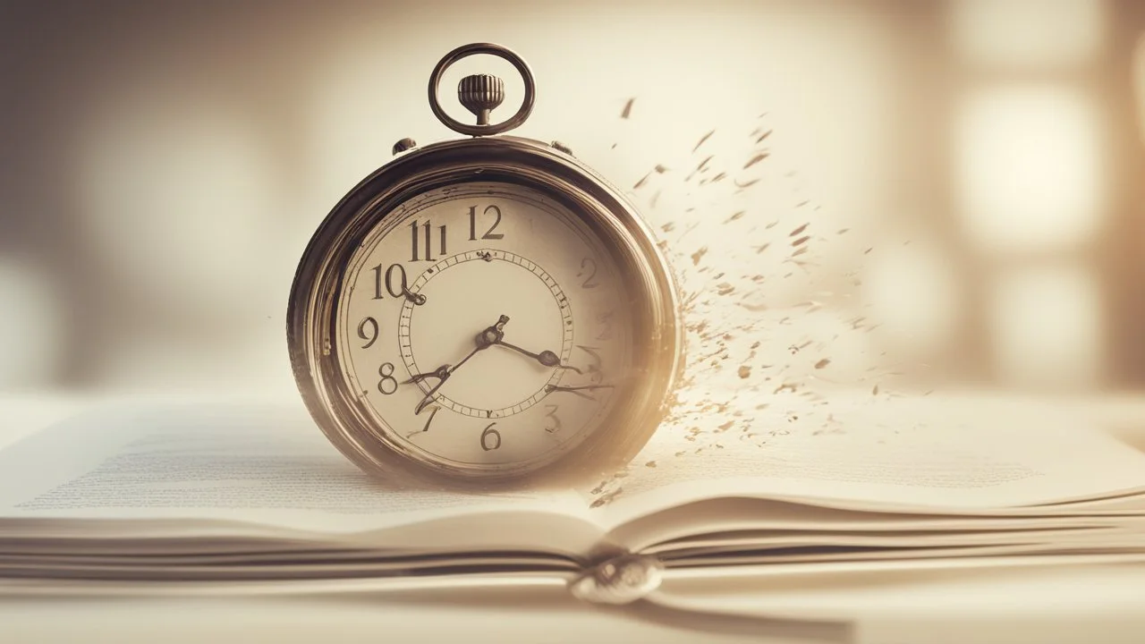 "An inspiring thumbnail featuring a clock lens blending time and speed seamlessly. This image beautifully encapsulates the concept of learning the art of speed reading, with time appearing to rush by in seconds on the lens. Get ready to enhance your reading skills and improve your understanding of content at a faster pace and with greater proficiency."