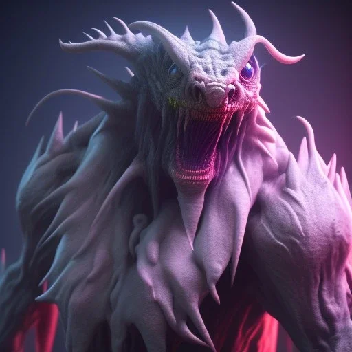 Monster like creature,Ultraviolet dimension, unreal engine 5, 8k resolution, attractive, realistic, ultra detailed