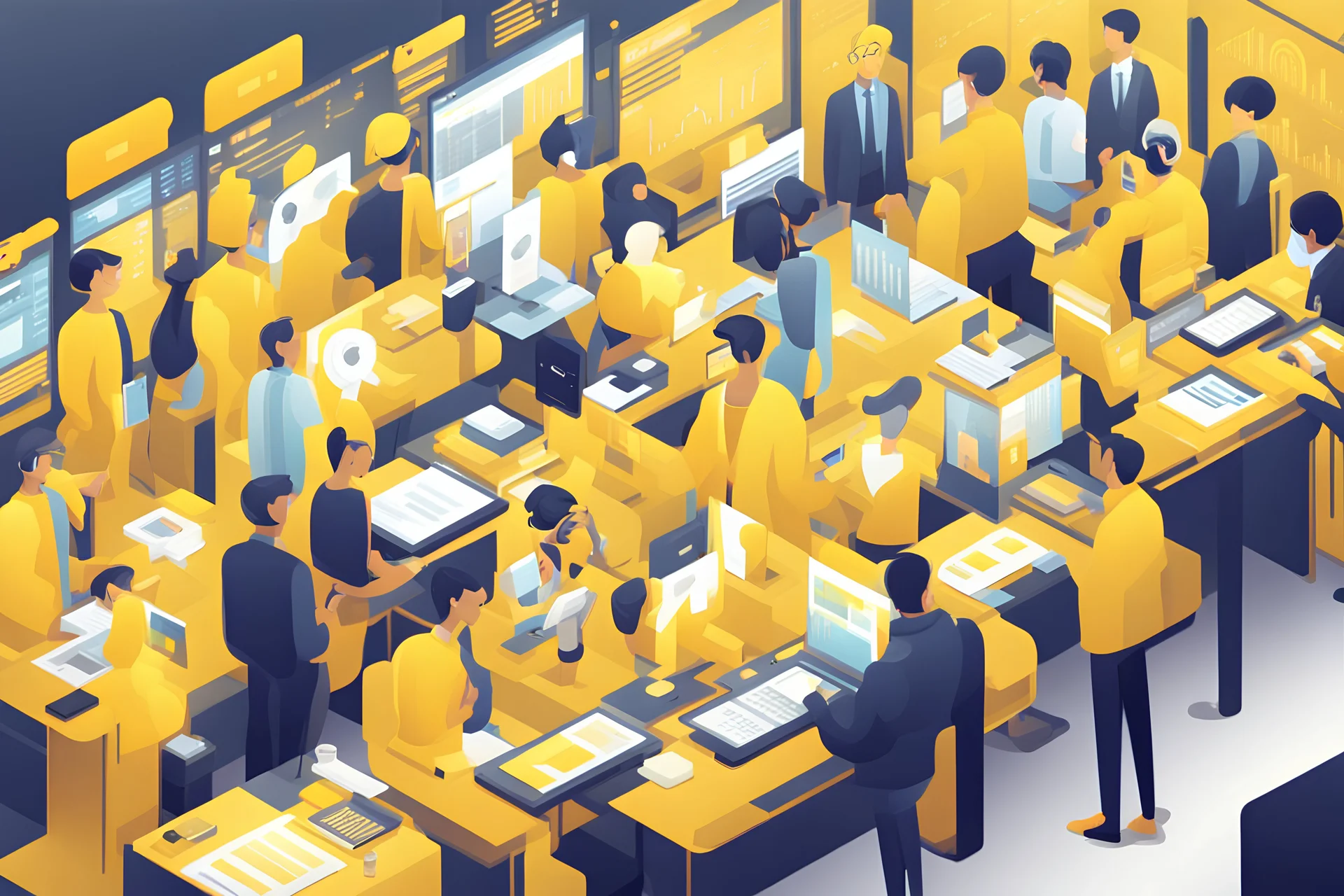 Market Participants and Trading Platforms yellow style