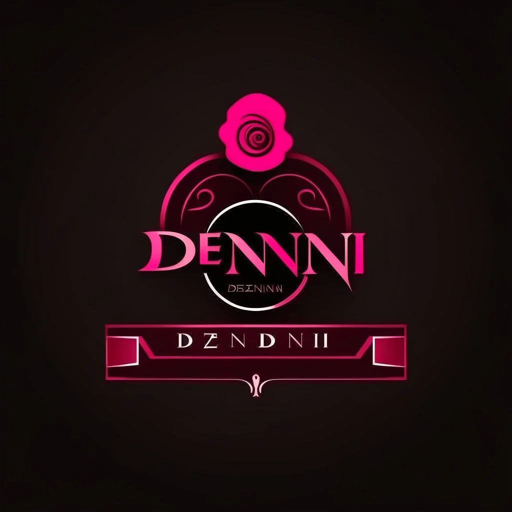 Create a logo called Deniz Boutique DARK PINK