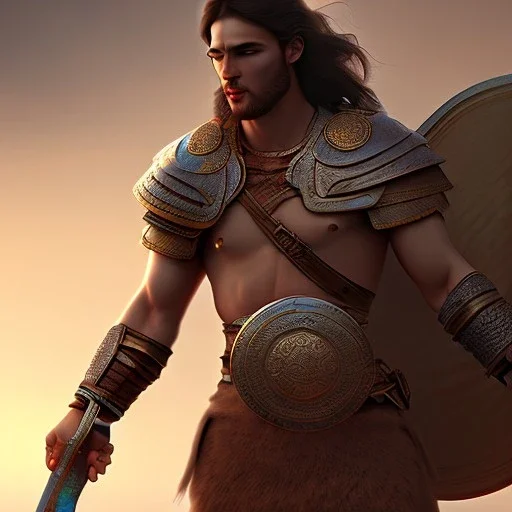 young conan, wanderer, epic, fantasy, barbarian, 8k resolution, realistic,