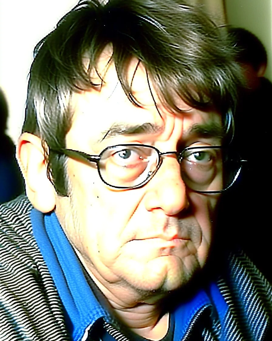 man wearing glasses, animation style