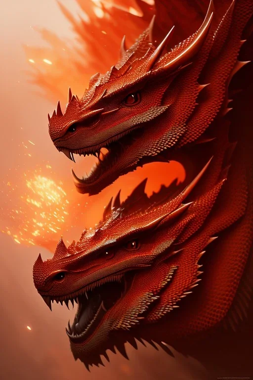 A cute red dragon, full-scale head and shoulders portrait, 8k resolution concept art portrait by Greg Rutkowski, Artgerm, WLOP, Alphonse Mucha dynamic lighting hyperdetailed intricately detailed Splash art trending on Artstation triadic colors Unreal Engine 5 volumetric lighting Splash art fantasy"