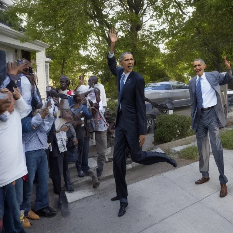 obama outside your house, midnight