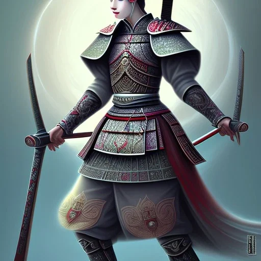 Beautiful princess samurai