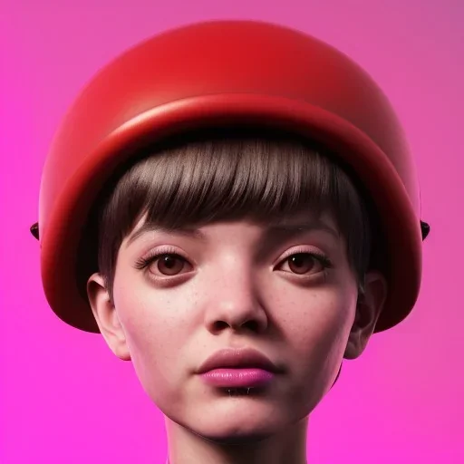 Mushroom head girl unreal 5, octane render, cinema4d, redshift render, hyper realistic, cenematic, vibrancy, synthwave, retouch, centered, dynamic lighting, dramatic lighting, 4k, highly detailed, attractive beautiful, realistic, epic composition, holographic,