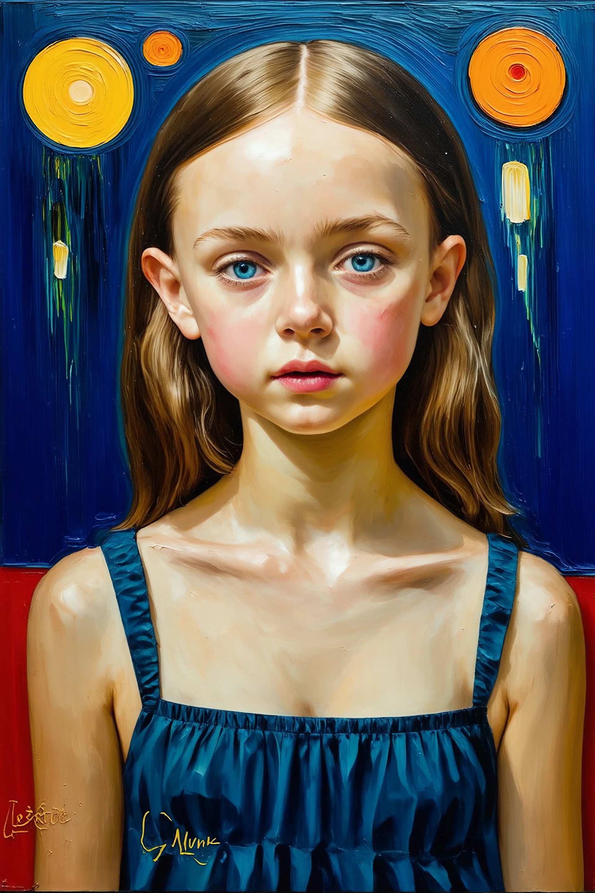 lily-rose depp; melancholy,painting in the style of Edvard Munch