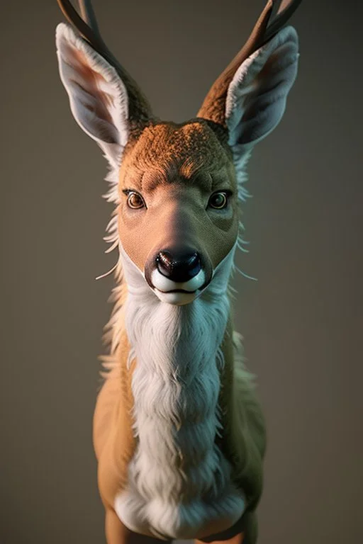 Deer Skin-walker,style, realistic photo, concept art, smooth, unreal engine 5, god lights, ray tracing, RTX, lumen lighting, ultra detail, volumetric lighting, 3d.